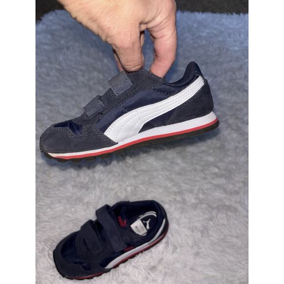 Puma toddler boy sz. 10 classic blue/red suede strap closure sneaker. Exc. cond - Picture 5 of 13